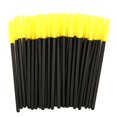 thumbnail image 1 of Pack of 100pcs Colorful Disposable Mascara Brush Silicone Head Wands Applicator Makeup Eye Lash Brush Kits (Yellow), 1 of 2