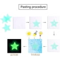 thumbnail image 3 of 100 pegatinas de pared de plástico fluorescentes noctilucentes con estrellas luminosas que brillan en la oscuridad, para decoración artística del hogar, techo (azul), 3 of 5