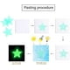 thumbnail image 3 of 100 pegatinas de pared de plástico fluorescentes noctilucentes con estrellas luminosas que brillan en la oscuridad, para decoración artística del hogar, techo (azul), 3 of 5