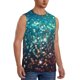 thumbnail image 2 of Balery Colorful Rainbow Glitter Camisetas sin mangas para hombre, absorbe la humedad y protege contra el mal olor.-3X-Large, 2 of 7
