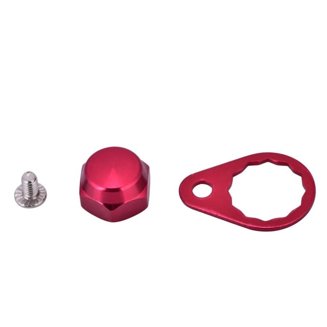 Pesca Manija Placa De Bloqueo Tornillo Tuerca Tapa Accesorio De Bricolaje (Mano Roja-Derecha) Moyic OD004102-00