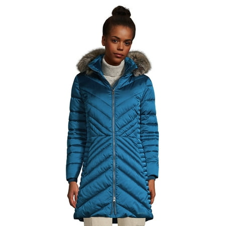 Lands' End Women's Insulated Cozy Fleece Lined Primaloft Coat