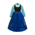 thumbnail image 4 of Snow Queen Princess Dresses for Girls Anna Cosutme Dress Birthday Party Cosplay Dress up 3-4T(A58), 4 of 6