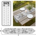 thumbnail image 3 of Grey Black Boho Table Runner Linen Burlap Table Runner 48 Inches Long Retro Ethnic Tribe Abstract Art Dresser Scarves for Kitchen Island Coffee Dining Room Party Wedding Holiday Decoration 13"x48", 3 of 8