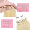 thumbnail image 4 of Benehair Clip in 100% Remy Human Hair Extensions Hair Pad Seamless Hairpiece Topper Thickened Soft Thin Hair Blonde, 4 of 10