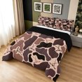 thumbnail image 2 of Manfei Farmhouse Camo King Size Comforter Sets, Vintage Ice Hockey Comforters King Size, Burly Wood, Black Reversible, 3-Piece, 1 Comforter and 2 Pillowcases, 2 of 7