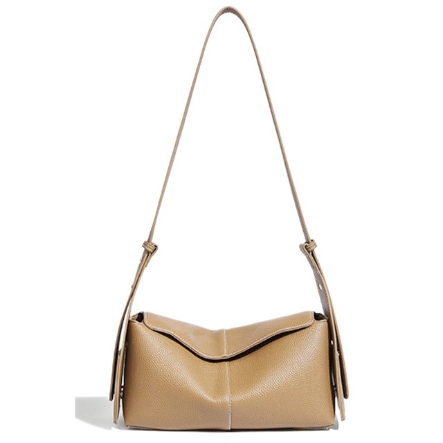Bolso Hobo PU para Mujer Bolso Hombro Color Sólido para Viajes Al Aire Libre (caqui)