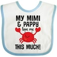thumbnail image 3 of Inktastic Mimi and Pappy Love Me Boys or Girls Baby Bib, 3 of 4