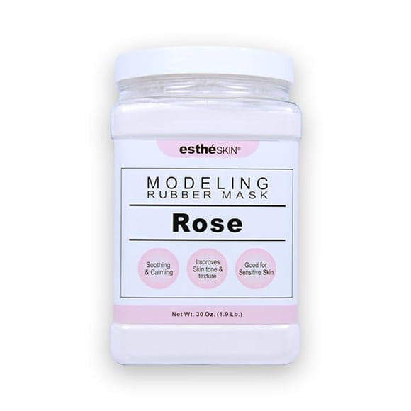 estheSKIN Peel Off Type Modeling Rubber Mask Powder Jar para tratamiento de cuidado de la piel facial (30 oz) 850 g cuchara medidora incluida (30 oz 106.Rose)
