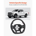thumbnail image 2 of VEVOR Steering Wheel for 2021-2024 Ford F150, Carbon Fiber Steering Wheel D-Shaped Flat-Bottom, Leather Grip with Non-Slip Texture & Precise Stitching, Accessories Replacement for Ford F150, Black, 2 of 9