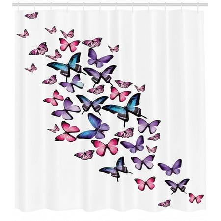 Butterflies Shower Curtain Various Different Butterflies With