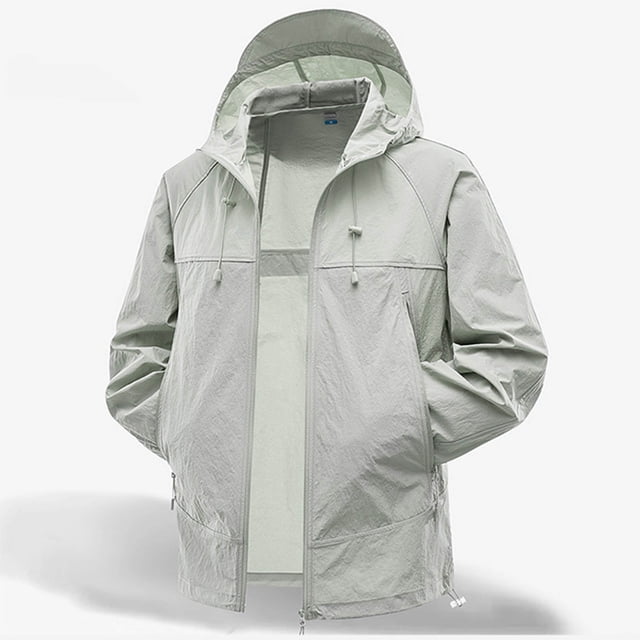 pstuiky manga larga de hombre, Blusa informal de color liso con capucha y manga larga raglán para hombre, resistente al sol, con cordón ajustable camisetas de hombre l