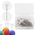 thumbnail image 2 of Spptty Épingle à Tête Ronde, Épingle de Positionnement, 100pcs Épingles à Tête Ronde Fixation Positionnement Couture Droite Décoration Fournitures, 2 of 9