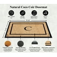 thumbnail image 4 of A1HC Natural Coir and Rubber Monogrammed Door Mat, 24x48 in, Thick Durable Thin Profile Welcome Mat for Front Porch & Entryway, 4 of 7