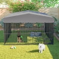 thumbnail image 2 of LZBEITEM 10 x 10 ft ( 118" x 118" x 71" ) Outdoor Dog Kennel Outside Large Heavy Duty Shade Dog Pen Playpen Pet Dog Enclosure Crate Dog Run House with UV & Waterproof Cover, 2 of 10