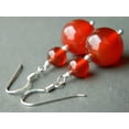 thumbnail image 4 of K-KED Carnelian Agate Gemstone 6-12mm Beads 925 Silver Handmade Drop Earrings, 4 of 8