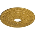 thumbnail image 3 of Ekena Millwork 18"OD x 3 1/2"ID x 1 3/8"P Warsaw Ceiling Medallion (Fits Canopies up to 3 1/2"), Hand-Painted Iridescent Gold, 3 of 6
