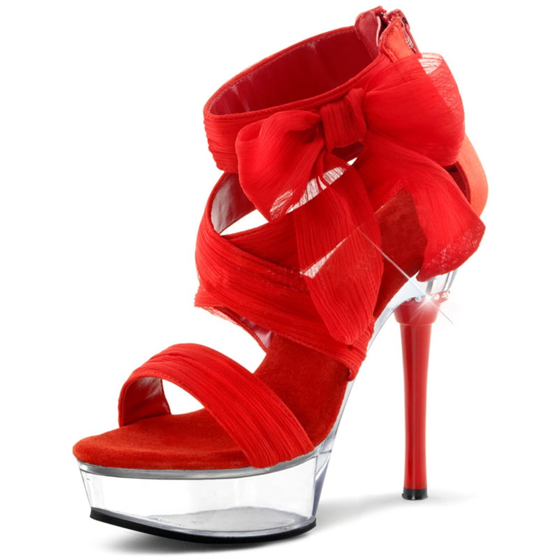 walmart red high heels