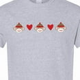 thumbnail image 4 of Inktastic Sock Monkey Heart Border T-Shirt, 4 of 5