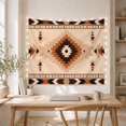 thumbnail image 3 of Stepped Diamond Motif Against Cream Background, Cozy Folk Art for Home Decor Enthusiasts, Geometric Wall Art, Housewarming Gift, Tapestry Wall Hanging for Living Room and Bedroom, 3 of 4