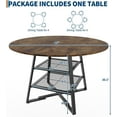 thumbnail image 2 of Table à Manger Ronde Gain de Place avec Tablette de Rangement – Table Ronde Moderne en Bois et Métal de 42 Pouces pour 4, Dessus Haut Robuste pour Petits Espaces, Classique, 2 of 7