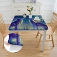 thumbnail image 2 of WYYP Wolfs Moon Stars Square Tablecloth Outdoor Picnic Camping and Indoor Kitchen Dining Party 100% Polyester Fiber 36*36, 2 of 8