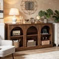 thumbnail image 5 of Fnova 63" Farmhouse Console Table, Wooden Entryway Table with 3-Tier Storage, Rectangular Sofa Table for Entrance, Hallway, Living Room, Behind Couch, 5 of 15