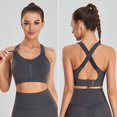 thumbnail image 1 of Ropa interior deportiva de talla grande para mujer, ropa de yoga altamente resistente a los golpes, sujetador de belleza para correr, sujetador de fitness sin costuras, 1 of 2