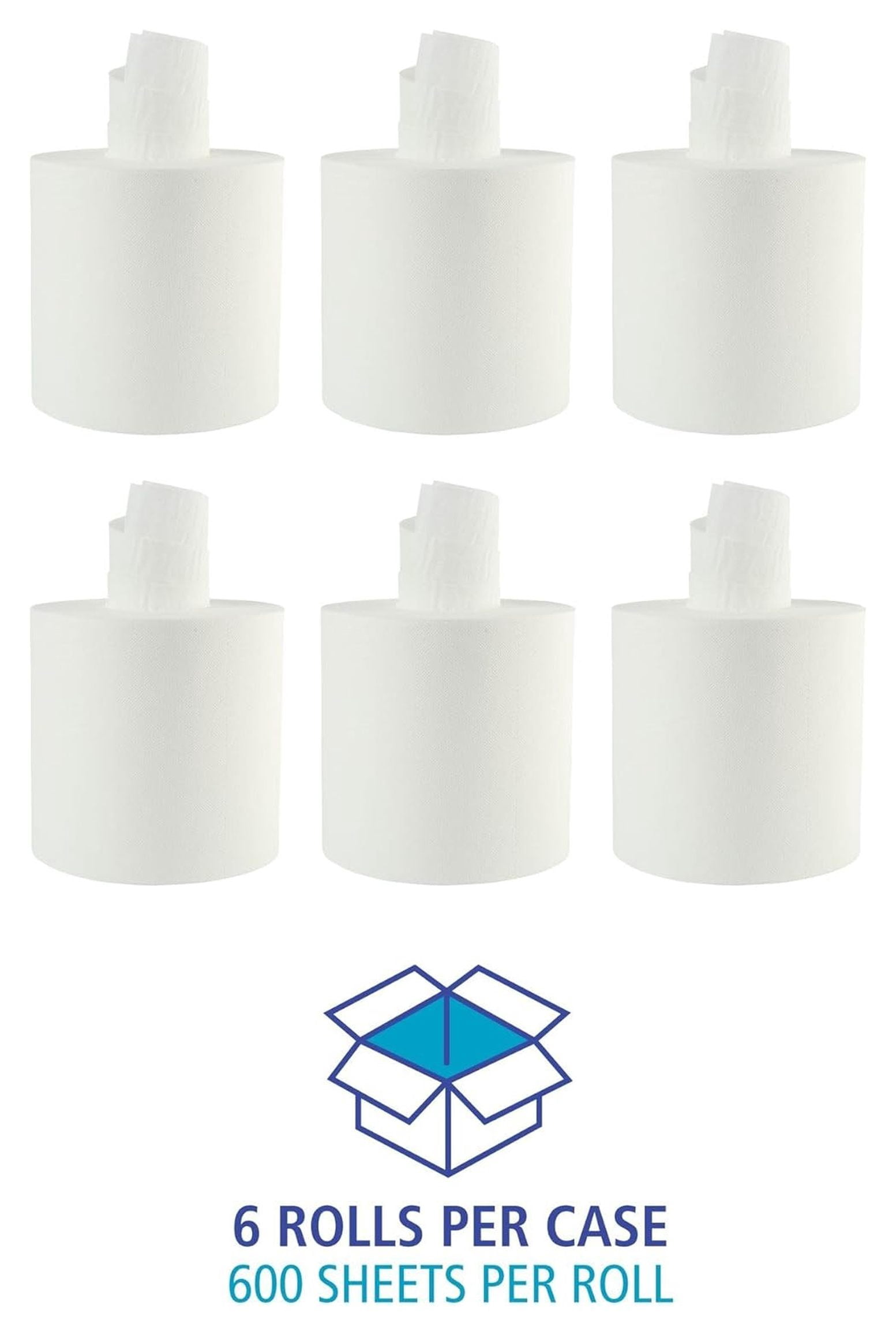 SOD410321 7.6 in. x 8.9 in. 2 Ply Center-Pull Roll Towels - White (6/Carton) Paper Towel