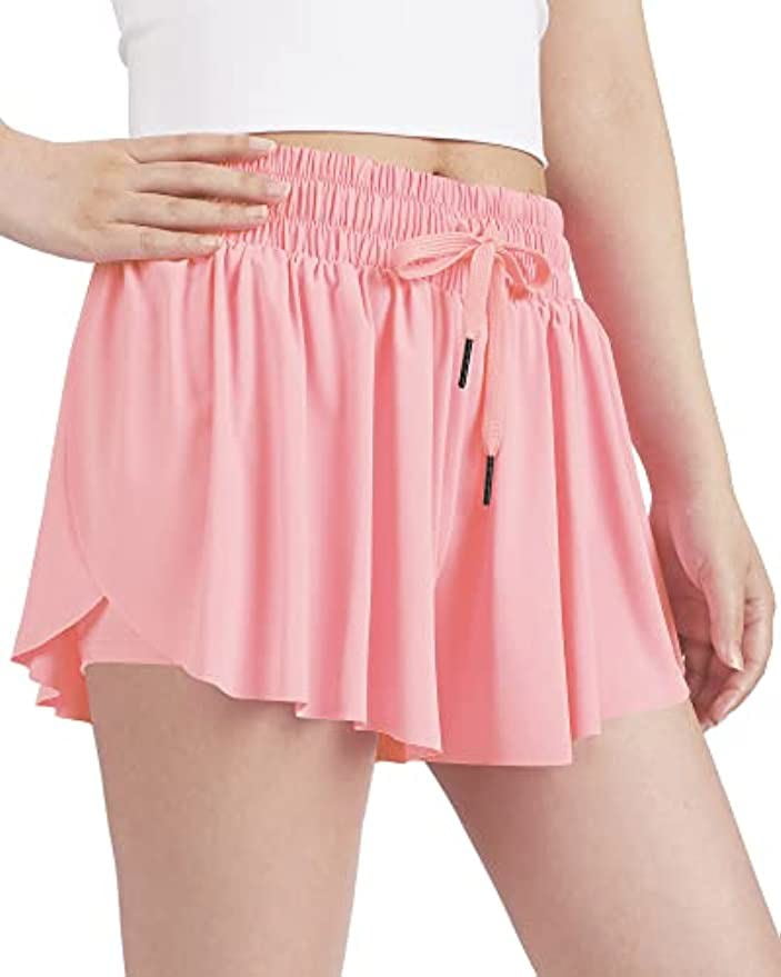 Girls Flowy Shorts,Youth/Toddler Kids Butterfly Shorts with Spandex ...