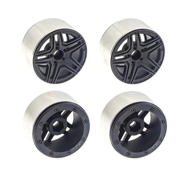 Juego de cubo de rueda de 4 2,2 "para Axial SCX10 1/10 RC Rock oruga camión piezas de vehículo Baoblaze Mini cubo de rueda