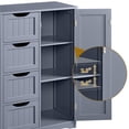thumbnail image 6 of Yaheetech 4 Drawers Wooden Bathroom Storage Cabinet, Gray, 6 of 9