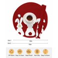 thumbnail image 6 of 15 Inch Round Placemats Set of 4, Easter Bunny Non Slip Heat Insulation PP Table Mats, Cute Rabbit Family Vintage Red Abstract Washable Place Mats for Kitchen Dining Party Table Decor, 6 of 7