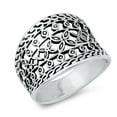thumbnail image 1 of Ornate Cutout Nature Vine Wholesale Leaf Ring .925 Sterling Silver Band Jewelry Female Male Size 6, 1 of 4