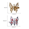 thumbnail image 5 of Osdhezcn 8x/set 3D Butterfly Hair Clip Hair Clamps Pins Gold Metal Moving Butterfly Hair Barrettes Styling Claw Clip for Women, 5 of 19