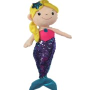 Linzy Toys Purple & Blue 19 inch Mermaid With 2-Way Sequins Plush Stuffed Doll