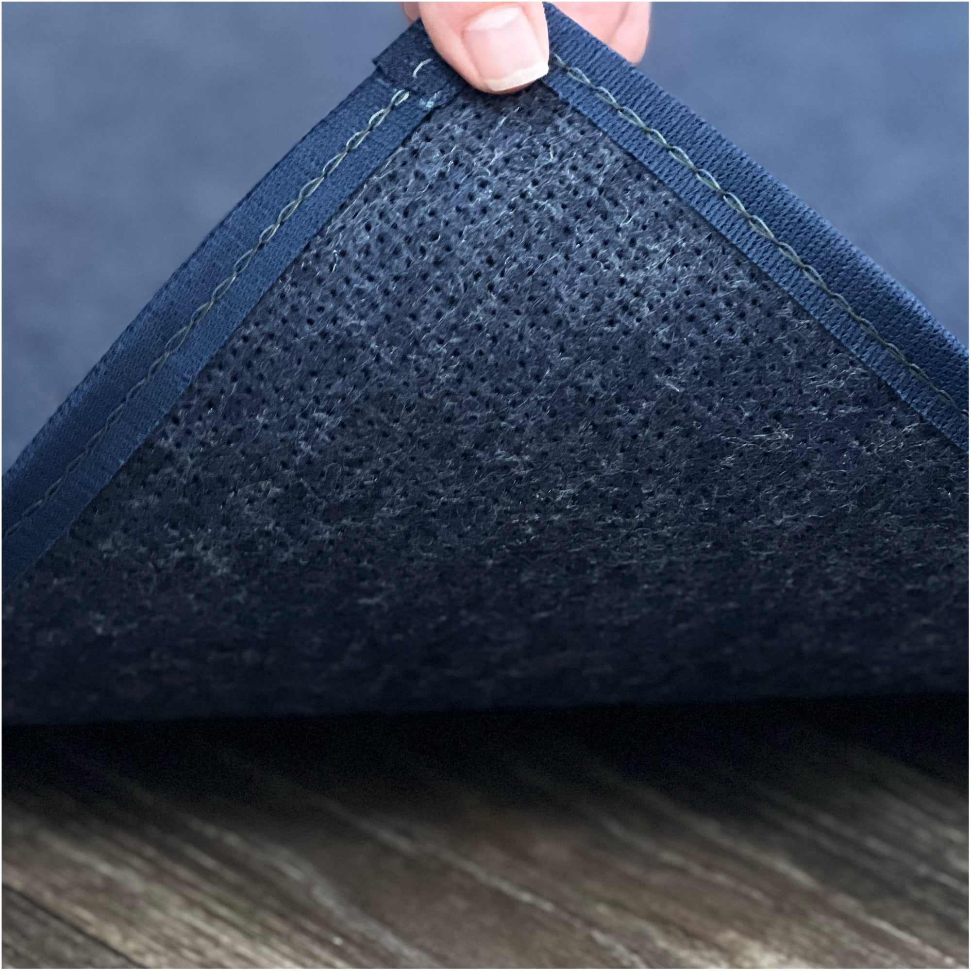 Koeckritz Rugs 6' x 8' Premium Ribbed Indoor/Outdoor Area Rug Quick Dry, Lightweight, Ocean Blue