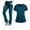 Blue #28, variant on WULMLEO Womens Scrub Sets 2 Piece V Neck Stretch Scrubs Outfits Petite Short Sleeve Fashion Nursing Workwear Shirts and Joggers Medical Casual Soft Comfortable Nurse Uniform Beige M