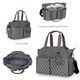 thumbnail image 5 of Bolsa para pañales, bolsa para mamá para hospital y maternidad, cambiador de bebé, con correas para cochecito y correa para el hombro, gran capacidad (gris), 5 of 5