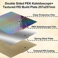 thumbnail image 2 of Build Plate IdeaFormer, caleidoscopio 3D PEK+PEI texturizado, 257 x 257 mm, 2 of 7