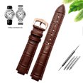 thumbnail image 3 of Correa de reloj de cuero genuino para Cartier Blue Balloon para hombres y mujeres, correa de reloj CONVEX con pasador o hebilla de mariposa, negra y roja, 16, 18, 20 y 22 mm, 3 of 5