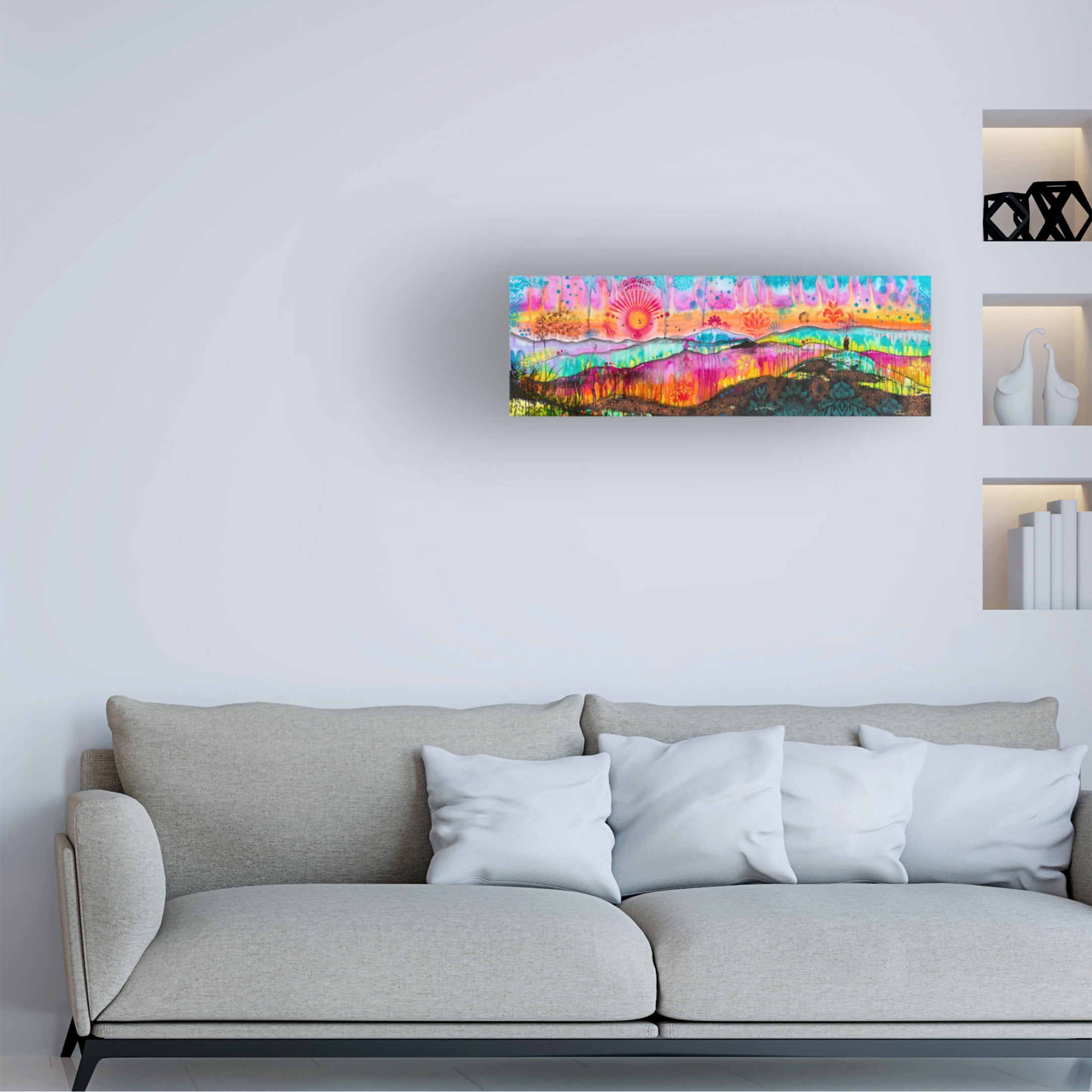 Canvas Wall Art - Dean Russo 'The Wandering Monk' Wall Art for Living Room, Bedroom, or Office Décor by Trademark Fine Art - 24 x 8 Inches