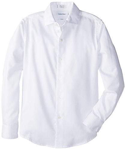 calvin klein white long sleeve shirt