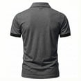 thumbnail image 4 of Homeyce Mens Polo Shirts Short Sleeve Collared Polo Shirts Button Down Fashionable Business Athletic Casual Polo Sweater Solid Color Pullover Shirts,Gray M, 4 of 5
