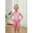 thumbnail image 3 of Gymnastics Leotards for Girls Sparkly Hearts Ballet Unitard with Shorts One-Piece Biketards Outfits for Toddler 2-8T, 3 of 5