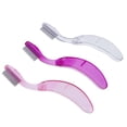 thumbnail image 1 of Peine curvo para cejas, mango de plástico, dientes de metal, herramienta de belleza, cepillo plegable para maquillaje de cejas y pestañas (color aleatorio), 1 of 5