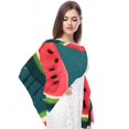 thumbnail image 4 of Watermelon Chic Chiffon Yarn Head Scarf - Translucent Light and Breathable Silk Chiffon Scarf for Women - 180*73 Size Elegant Fashion Accessory, 4 of 6
