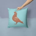thumbnail image 2 of Caroline's Treasures BB8127PW1414 African Owl Pigeon Blue Check Fabric Decorative Pillow , 14Hx14W, multicolor, 2 of 4