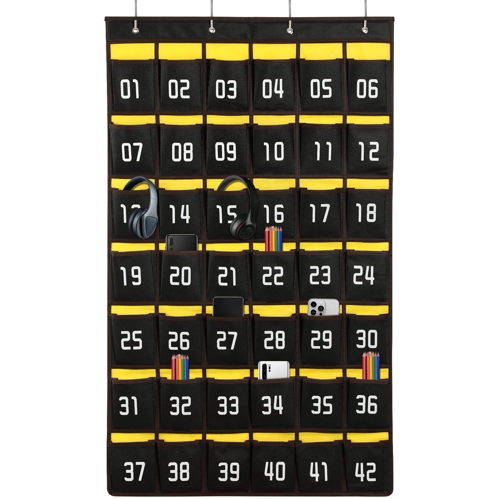 Numbered Classroom Cell Phone Holder Calculator Storage Organizer Over