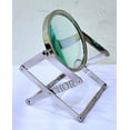 thumbnail image 3 of Nautical Brass Adjustable Magnifying Glass Vintage Style Magnifier Silver Table Top Decor, 3 of 5